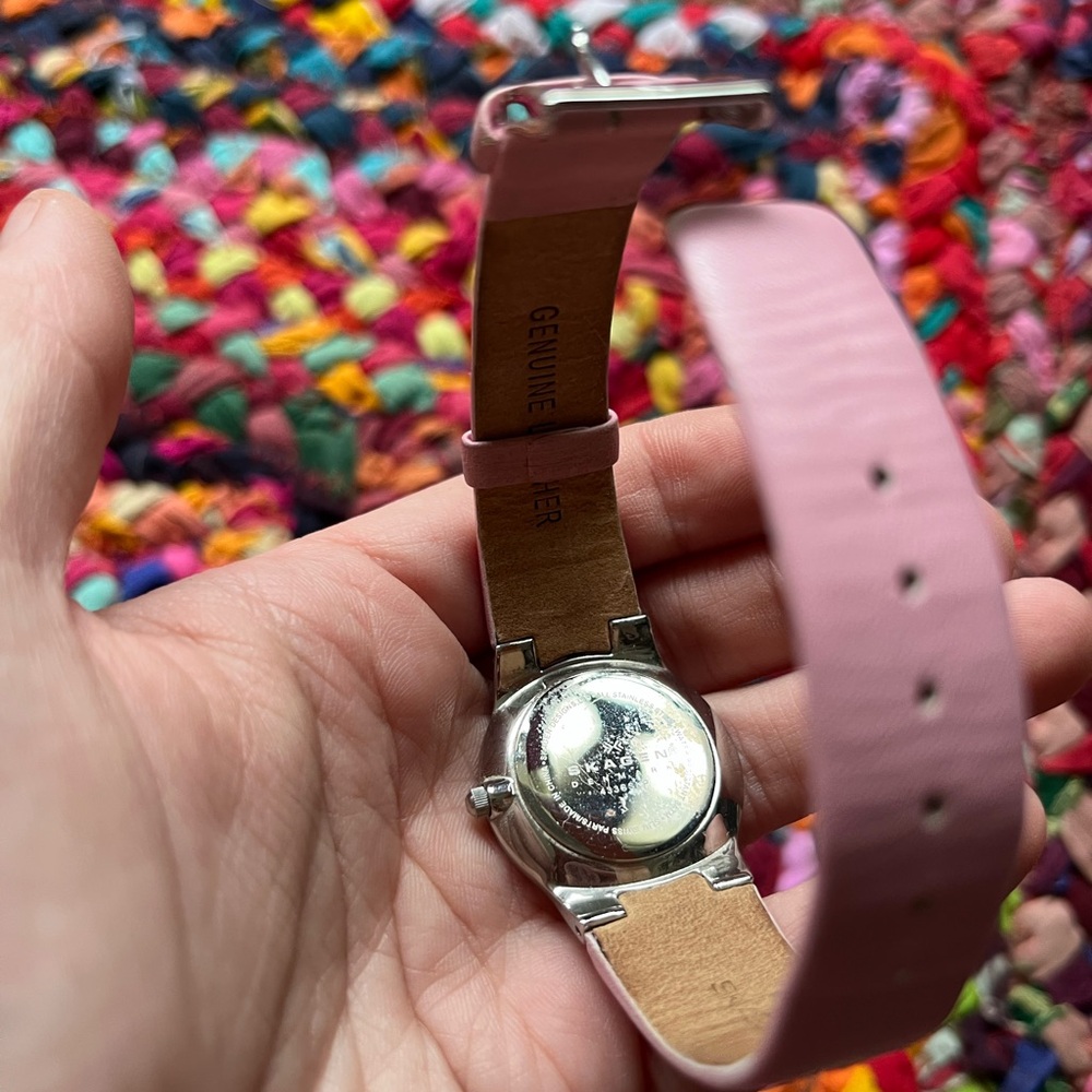 SKAGEN SLIM WOMENS SUB SECOND SWISS QUARTZ WATCH STEEL PINK STRAP - Picture 5 of 6